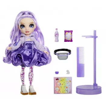 Rainbow High Sparkle & Shine Fashion Dolls- Viola (Purple), moenukk, naissoost, 4. a, poiss/tüdruk, 280 mm, mitmevärviline