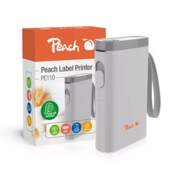 Peach PE110 etiketiprinter, otse termiline, 203 x 203 DPI, 60 mm/sek, traadita Bluetooth