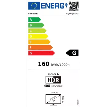 Samsung Q80D GQ85Q80DATXZG TV 2.16 m (85 tolli) 4K Ultra HD Smart TV Wi-Fi Hõbedane