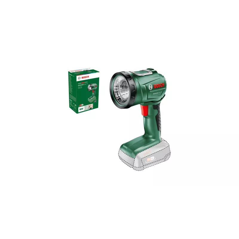 Bosch UniversalLamp 18 Must, Roheline LED