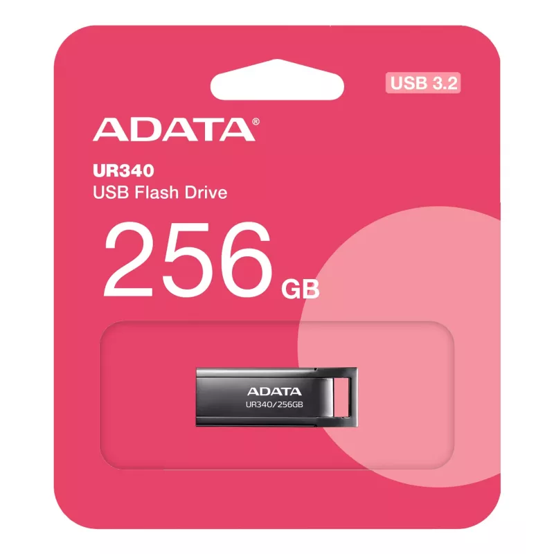 ADATA UR340 USB-mälupulk 256 GB USB Type-A 3.2 Gen 1 (3.1 Gen 1) Must