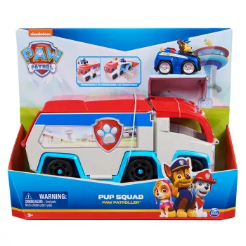Mängusõidukite komplekt Spin Master PAW Patrol Pup Squad Patroller Team Vehicle koos kogumisväärse Chase autoga, vanus 3+, plastik, mitmevärviline