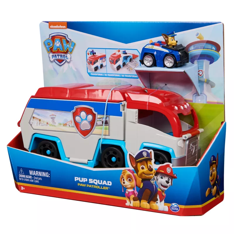 Mängusõidukite komplekt Spin Master PAW Patrol Pup Squad Patroller Team Vehicle koos kogumisväärse Chase autoga, vanus 3+, plastik, mitmevärviline