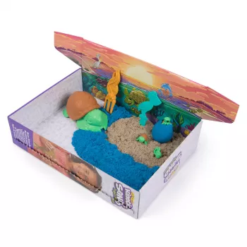 Kinetic Sand , Project Planet Turtle Beach 14oz mänguliivaga, tööriistad ja vormid, keskkonnasäästlikud materjalid, sensoorsed mänguasjad lastele