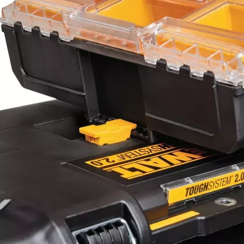Tööriistakast DeWALT ToughSystem 2.0 Must Läbipaistev Kollane 6 taskuga