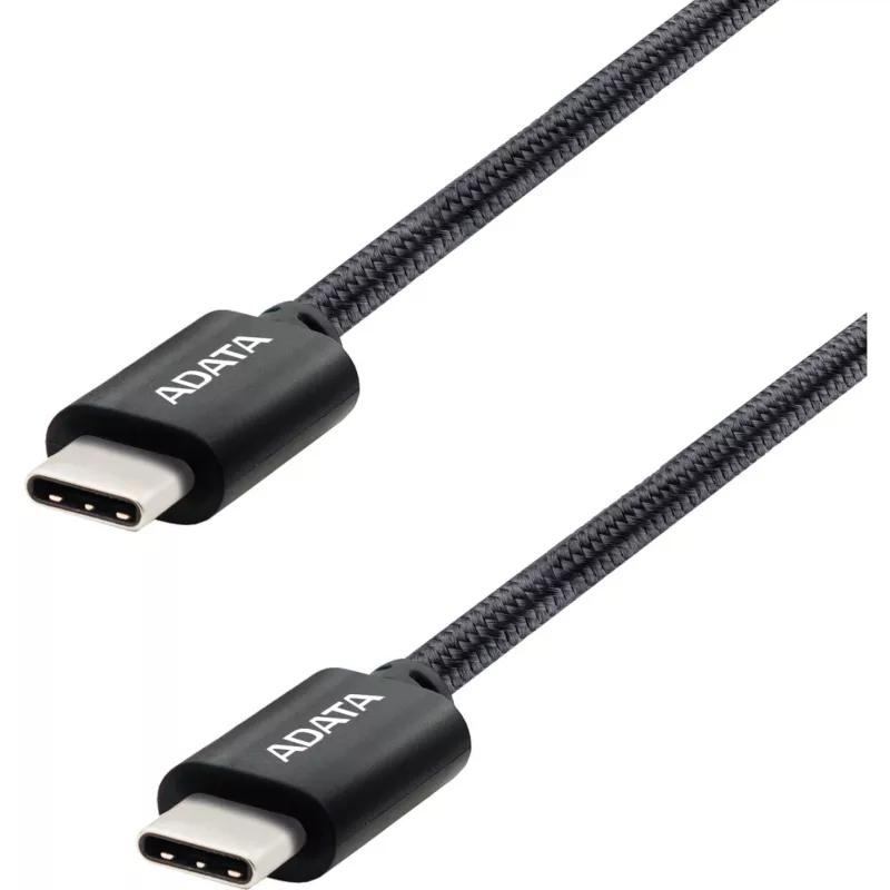 USB-C–USB-C kaabel ADATA CACC-100PN-BK, USB 2.0, 1 m, must