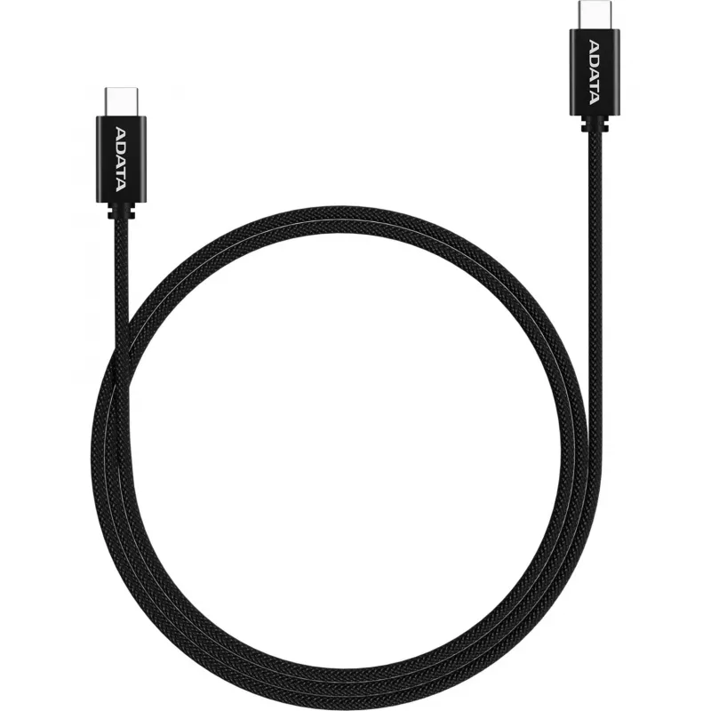 USB-C–USB-C kaabel ADATA CACC-100PN-BK, USB 2.0, 1 m, must