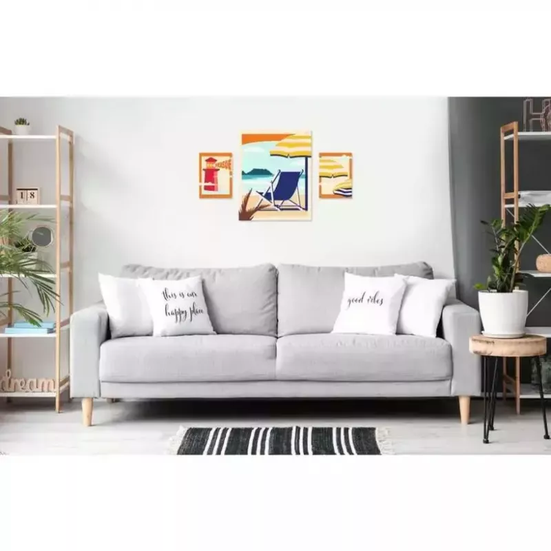 Ravensburger värvimiskomplekt CreArt Gallery Wall Set 'At the Beach' 23901 — maalimistegevuse komplekt koos raamide paneelidega