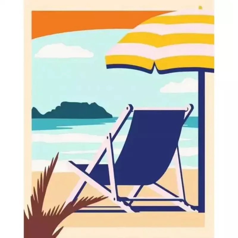Ravensburger värvimiskomplekt CreArt Gallery Wall Set 'At the Beach' 23901 — maalimistegevuse komplekt koos raamide paneelidega