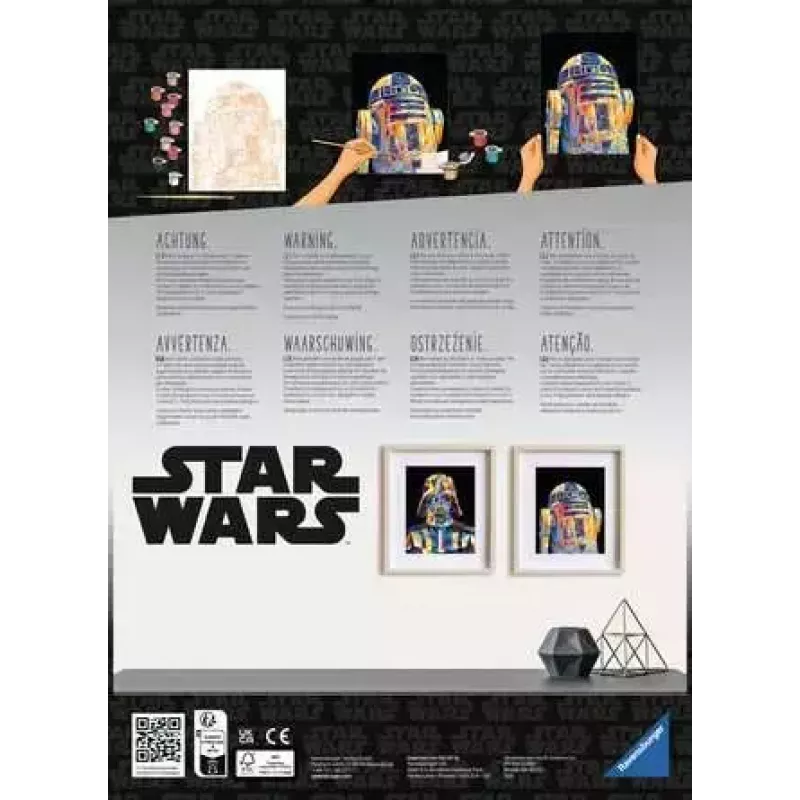 Meisterdamiskomplekt Ravensburger CreArt Star Wars – Darth Vader, mudel 23731, värvimine numbrite järgi