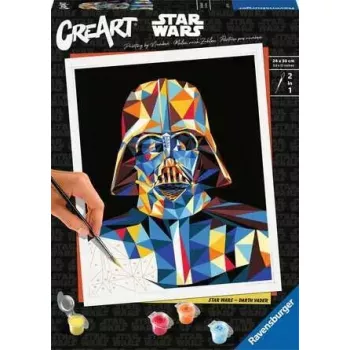 Meisterdamiskomplekt Ravensburger CreArt Star Wars – Darth Vader, mudel 23731, värvimine numbrite järgi