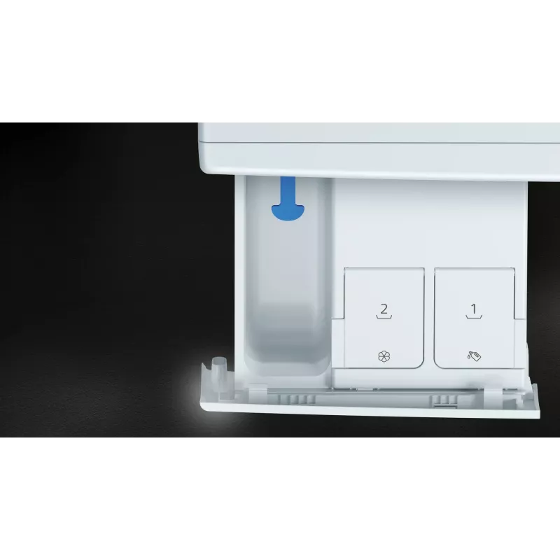 Siemens iQ500 WG44G2F22 pesumasin eestlaetav 9 kg 1351 p/min Must, Valge
