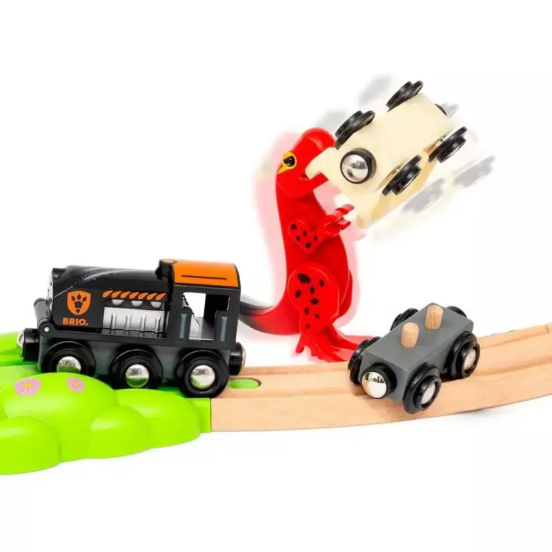 Raudteekomplekt Ravensburger Dinosaur Deluxe Set BRIO World 63610400 interaktiivsete funktsioonidega