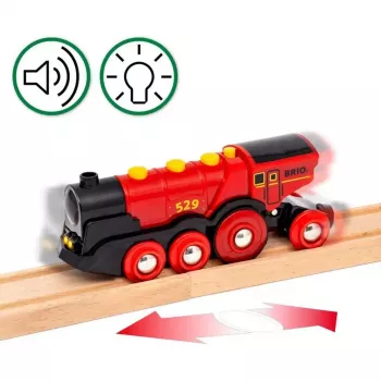 Ravensburger BRIO World punane Lola talu rongikomplekt – puidust mängurong