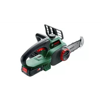 Juhtmeta kettsaag Bosch UniversalChain 18 — 13,5 cm ketilatt, 20 cm lõiketera, 2,5 Ah aku, 3 kg