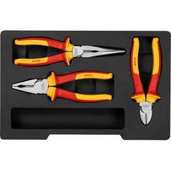 Tangikomplekt Bosch VDE Professional 3-osaline, isoleeritud punane/kollane, mudel 1600A02NG0