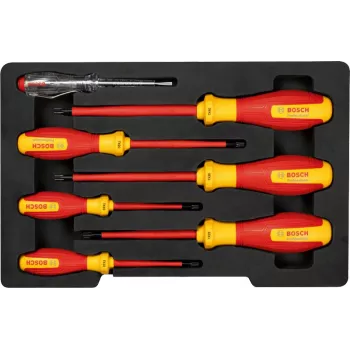 Kruvikeerajakomplekt Bosch 7-osaline VDE faasitestriga 1600A02NF8
