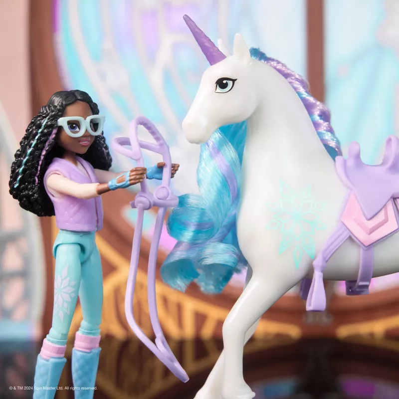 Unicorn Academy, Layla & Glacier koos 2 aksessuaari ja juustööriistaga, nukud ja ükssarvemänguasjad tüdrukutele vanuses 4+