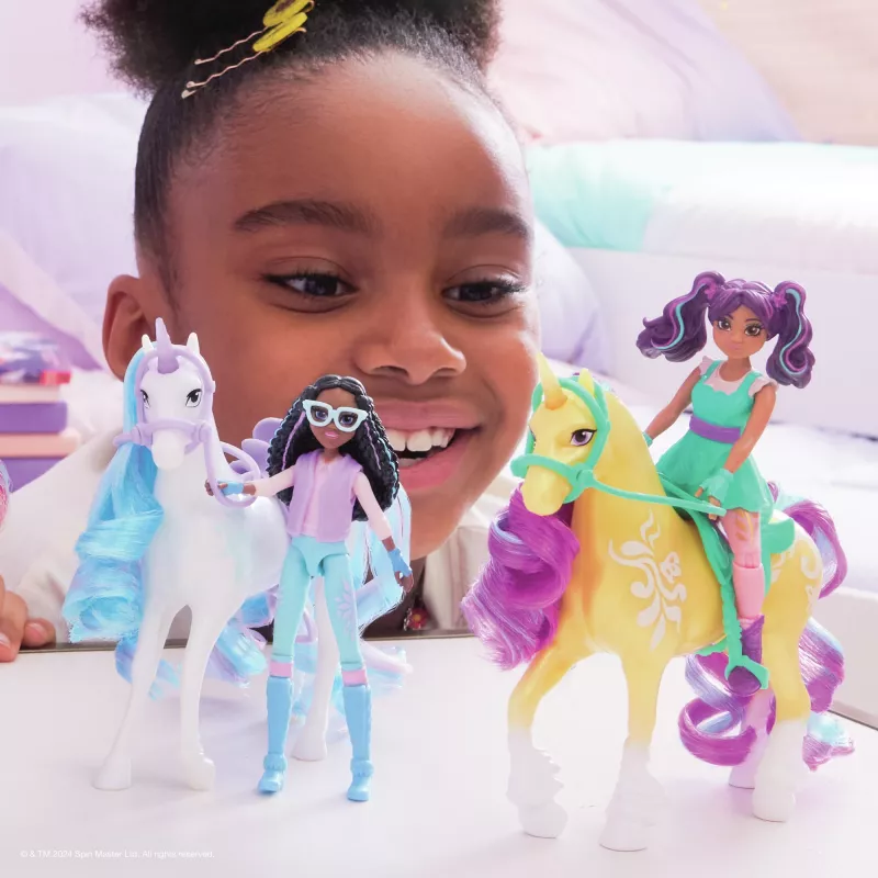 Unicorn Academy, Layla & Glacier koos 2 aksessuaari ja juustööriistaga, nukud ja ükssarvemänguasjad tüdrukutele vanuses 4+