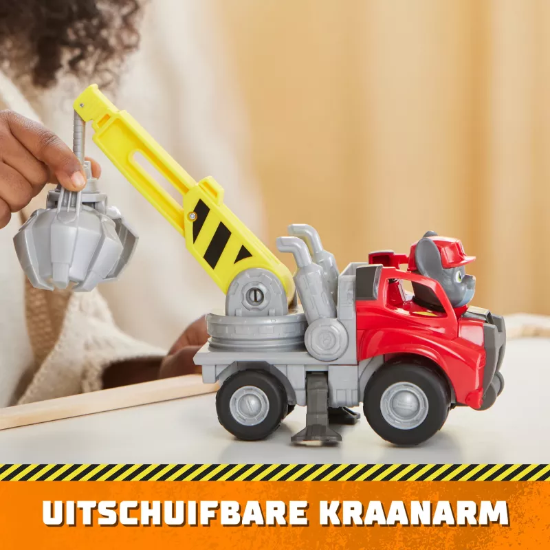 Rubble & Crew, Chargeri kraanahaaratsiga mänguauto, liikuvate osade ja kogutava tegevusfiguuriga, laste mänguasjad vanusele 3+