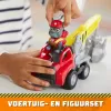 Rubble & Crew, Chargeri kraanahaaratsiga mänguauto, liikuvate osade ja kogutava tegevusfiguuriga, laste mänguasjad vanusele 3+