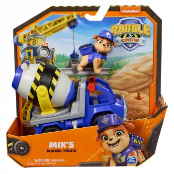 Rubble & Crew, Mixi betoonisegisti mänguauto koos tegelaskuju ja liikuvate ehitusmänguasjadega, mänguasi lastele alates 3. eluaastast