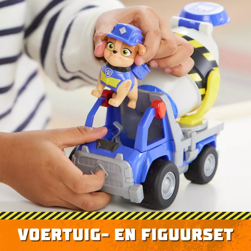 Rubble & Crew, Mixi betoonisegisti mänguauto koos tegelaskuju ja liikuvate ehitusmänguasjadega, mänguasi lastele alates 3. eluaastast