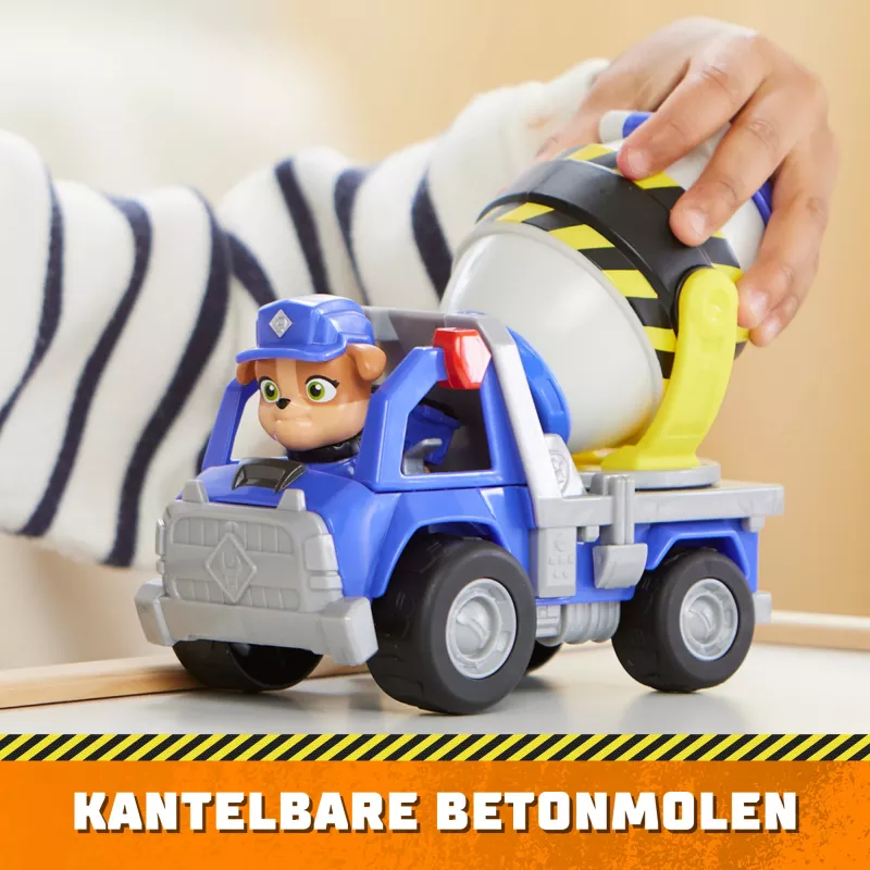 Rubble & Crew, Mixi betoonisegisti mänguauto koos tegelaskuju ja liikuvate ehitusmänguasjadega, mänguasi lastele alates 3. eluaastast
