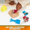 Rubble & Crew, Chargeri ja Wheeleri märulikujud, koos Kinetic Build-It liivaga ja 2 ehitustööriistaga, PAW Patrol laste mänguasjad poistele ja tüdrukutele alates 3. eluaastast