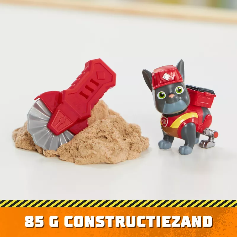 Rubble & Crew, Chargeri ja Wheeleri märulikujud, koos Kinetic Build-It liivaga ja 2 ehitustööriistaga, PAW Patrol laste mänguasjad poistele ja tüdrukutele alates 3. eluaastast