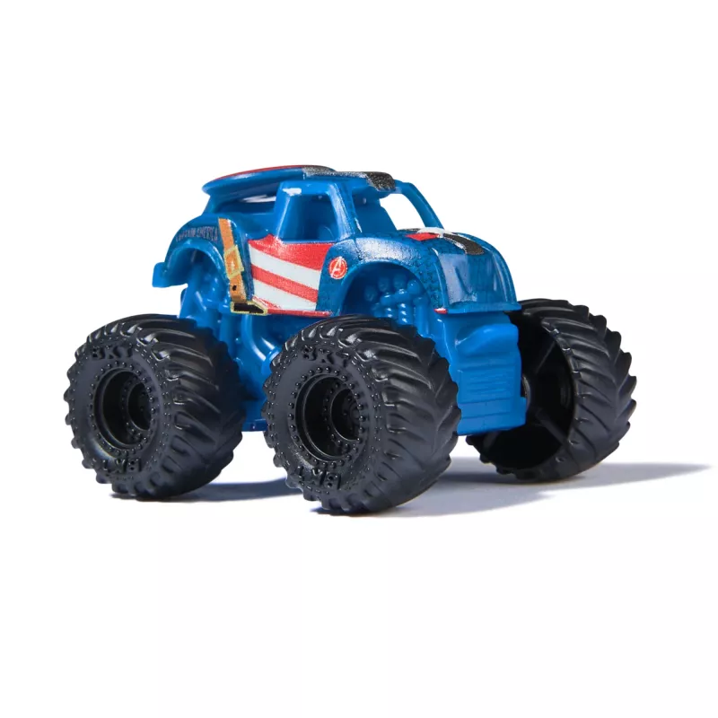 Monster Jam, Marvel Mini Monster Truck 3-pakk, Must Panther, Captain America, Iron Man survevalust monsterautod, mõõtkava 1:87, laste mänguasjad poistele alates 3. eluaastast