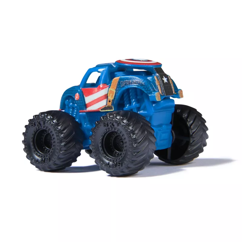 Monster Jam, Marvel Mini Monster Truck 3-pakk, Must Panther, Captain America, Iron Man survevalust monsterautod, mõõtkava 1:87, laste mänguasjad poistele alates 3. eluaastast
