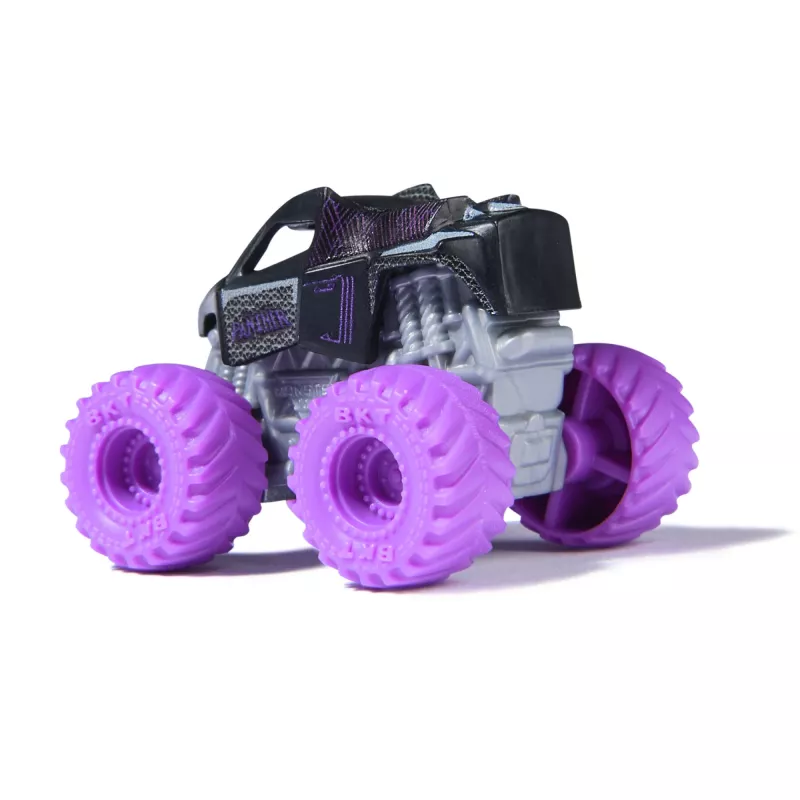 Monster Jam, Marvel Mini Monster Truck 3-pakk, Must Panther, Captain America, Iron Man survevalust monsterautod, mõõtkava 1:87, laste mänguasjad poistele alates 3. eluaastast