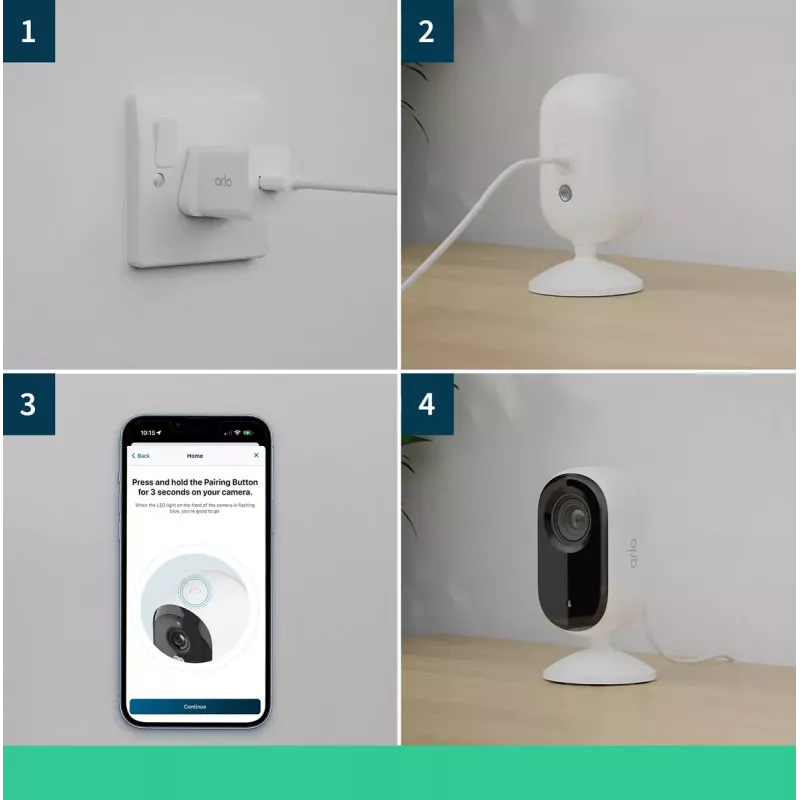 IP turvakaamera Arlo Essential 2K Indoor Security Camera 2-pakk Juhtmevaba Sise-