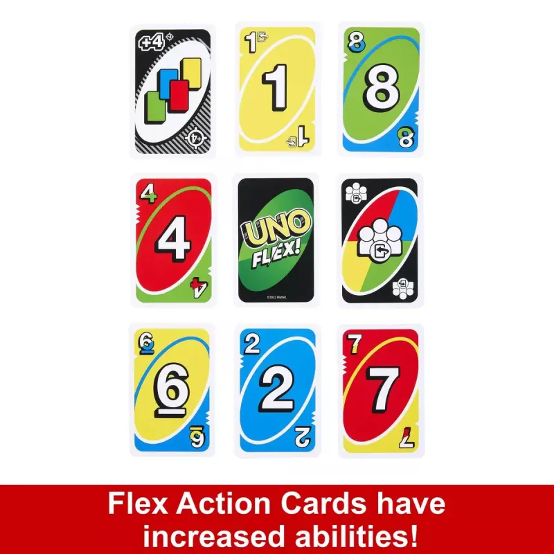 Kaardimäng MATTEL Games UNO Flex — Mahapanemise kaardimäng, vanusele 7+