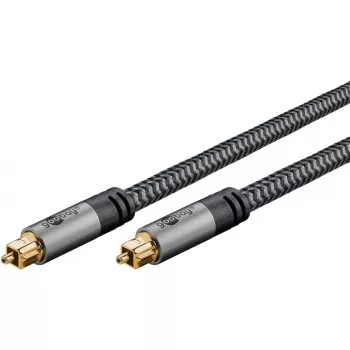 Digitaalne optiline helikaabel WENTRONIC Goobay 65305 TOSLINK-TOSLINK 2 m, vask, kullatud kontaktidega, must/hall