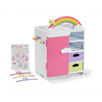 Nukuriidekapp zapf creation BABY born Rainbow Wardrobe — nukkudele, valgusefektid, vajab 3×AAA patareid, soovitatav vanus 3+