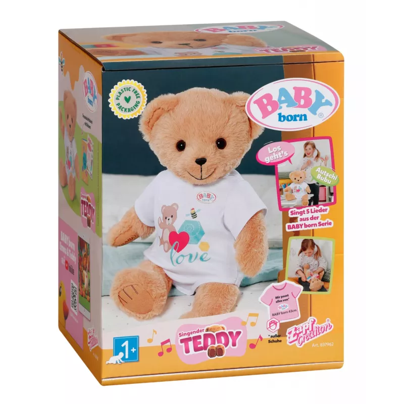 Pehme mänguasi zapf creation BABY born Singing Teddy 837962 — plush laulev kaisukaru nukkudele