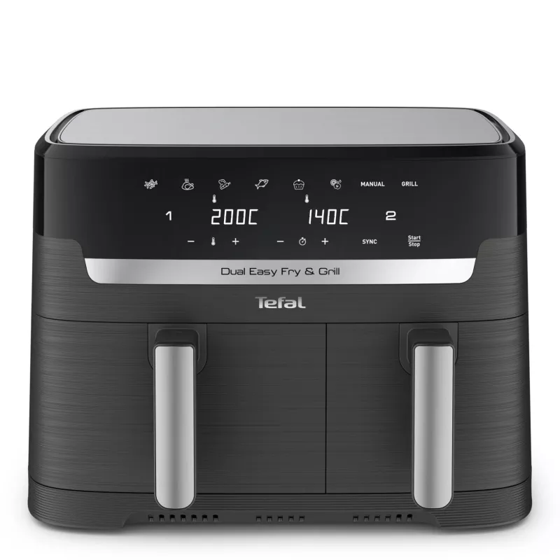 Tefal Dual Easy Fry & Grill EY905B Double 8,3 L eraldiseisev 2700 W kuumaõhufritüür Hall