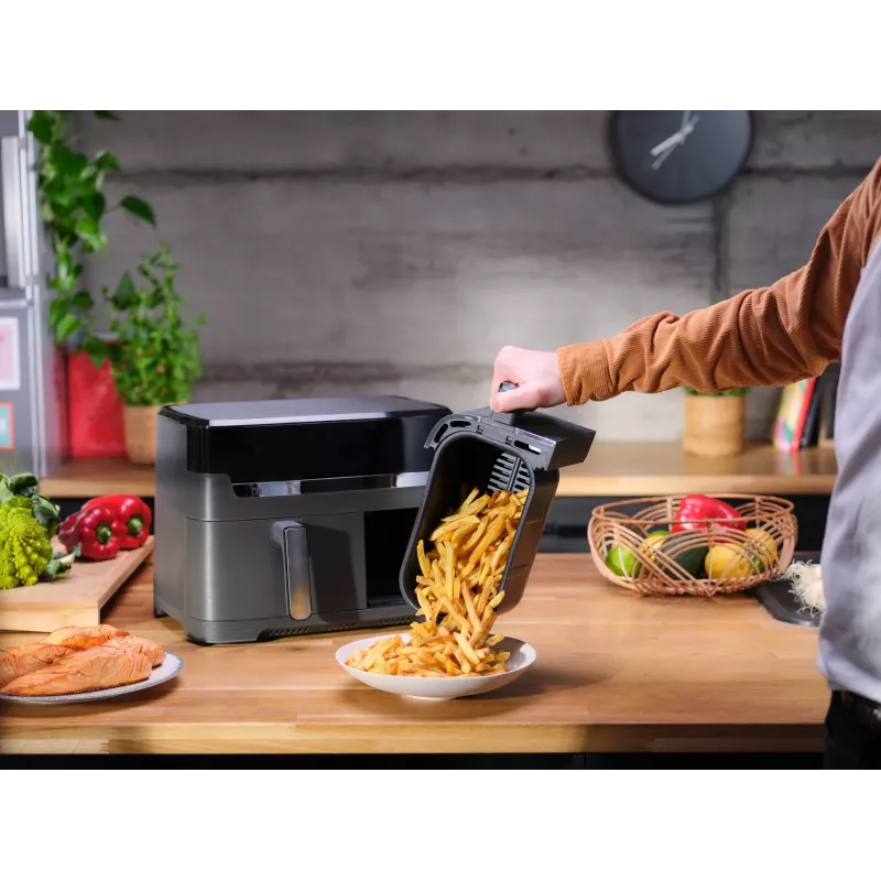 Tefal Dual Easy Fry & Grill EY905B Double 8,3 L eraldiseisev 2700 W kuumaõhufritüür Hall