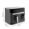 Tefal Dual Easy Fry & Grill EY905B Double 8,3 L eraldiseisev 2700 W kuumaõhufritüür Hall