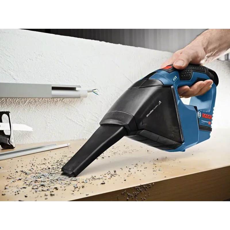 Bosch GAS 12V Professional käeshoitav tolmuimeja must, sinine, punane tolmukotita