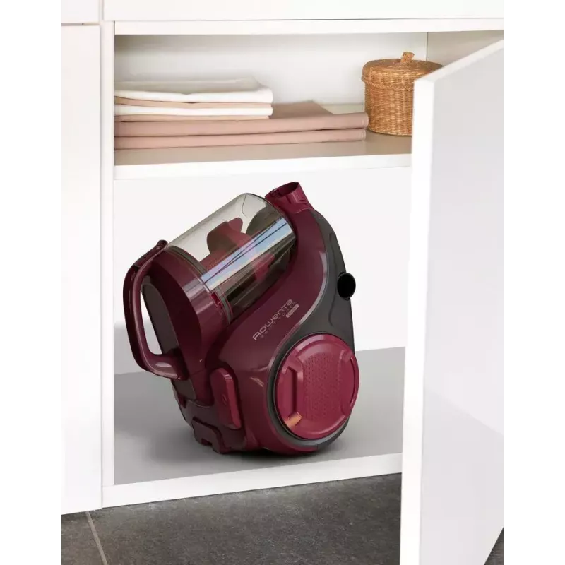 Silindertolmuimeja ROWENTA Swift Power RO2933 — 750 W, kotita, burgundia/must, 4,87 kg