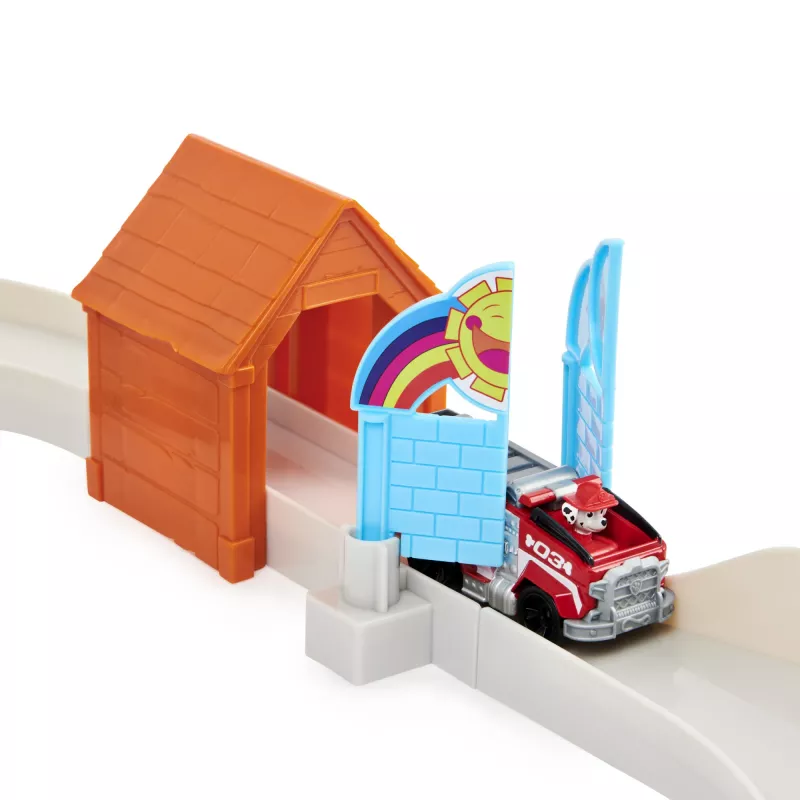 PAW Patrol, True Metal Total City Rescue Movie Track Set koos eksklusiivse Marshall-sõidukiga, mõõtkavas 1:55, laste mänguasjad alates 3. eluaastast