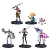 League of Legends , Dual Cities Pack w/ Exclusive Jinx, Heimerdinger, Vi, Caitlyn, and Ekko, 4-Inch Collectible figuurid, Accessories, Ages 12 and Up