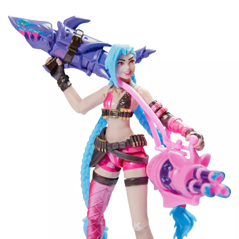 League of Legends , Dual Cities Pack w/ Exclusive Jinx, Heimerdinger, Vi, Caitlyn, and Ekko, 4-Inch Collectible figuurid, Accessories, Ages 12 and Up