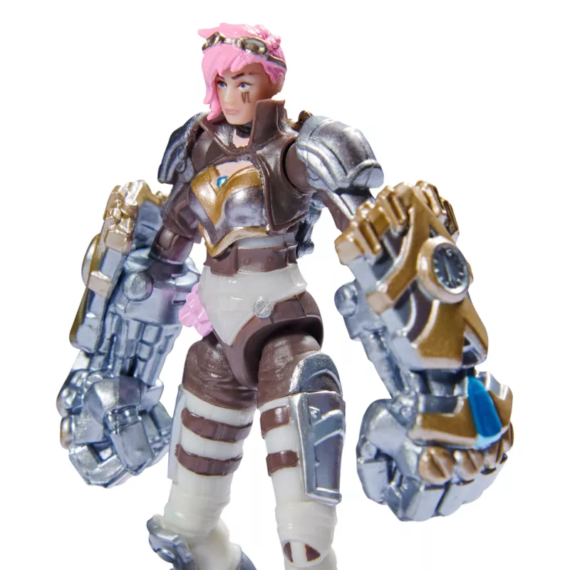 League of Legends , Dual Cities Pack w/ Exclusive Jinx, Heimerdinger, Vi, Caitlyn, and Ekko, 4-Inch Collectible figuurid, Accessories, Ages 12 and Up