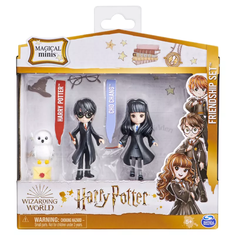 Wizarding World, Maagilised Minid Harry Potteri ja Cho Changi sõprusekomplekt koos olendiga, laste mänguasjad alates 5. eluaastast