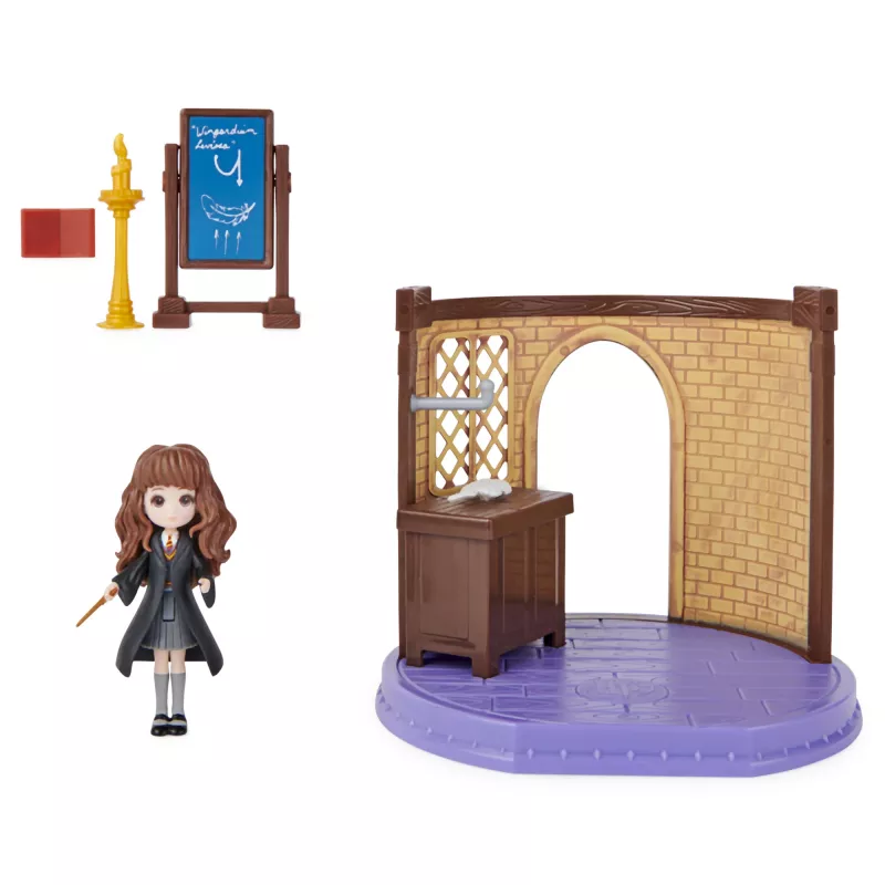 Wizarding World Harry Potter, Maagilised Minid Loitsuklassituba eksklusiivse Hermione Grangeri nuku ja aksessuaaridega, laste mänguasjad alates 5. eluaastast