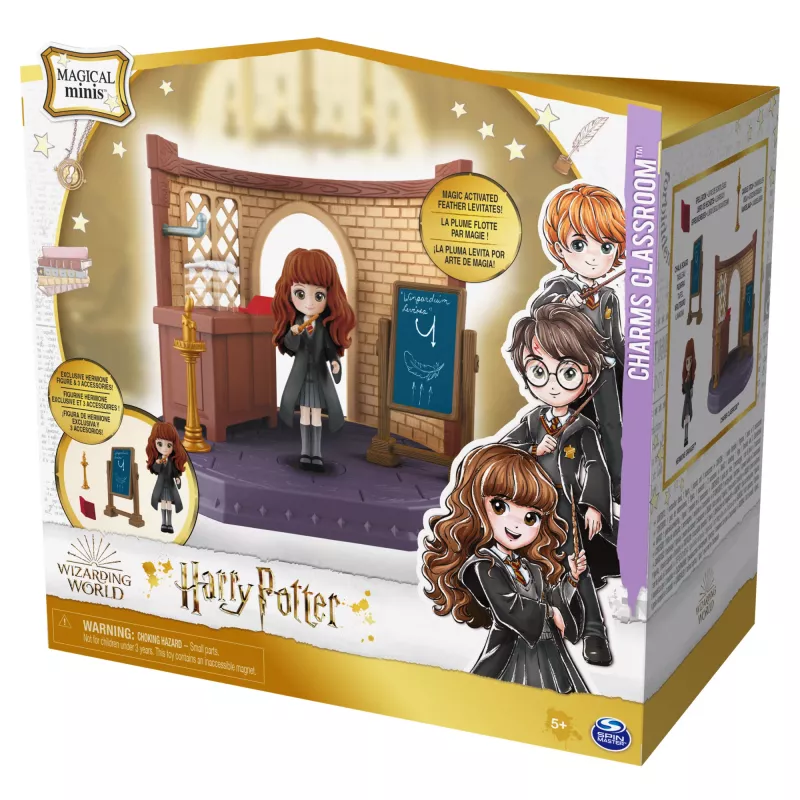 Wizarding World Harry Potter, Maagilised Minid Loitsuklassituba eksklusiivse Hermione Grangeri nuku ja aksessuaaridega, laste mänguasjad alates 5. eluaastast